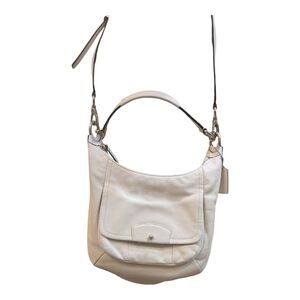 Coach Kristen Cream Leather Boho Purse Handbag